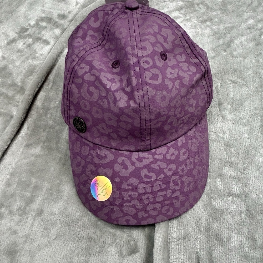 Gaiam Classic Fitness Hat Leopard Print Purple Baseball Cap Womens One Size - Picture 10 of 12